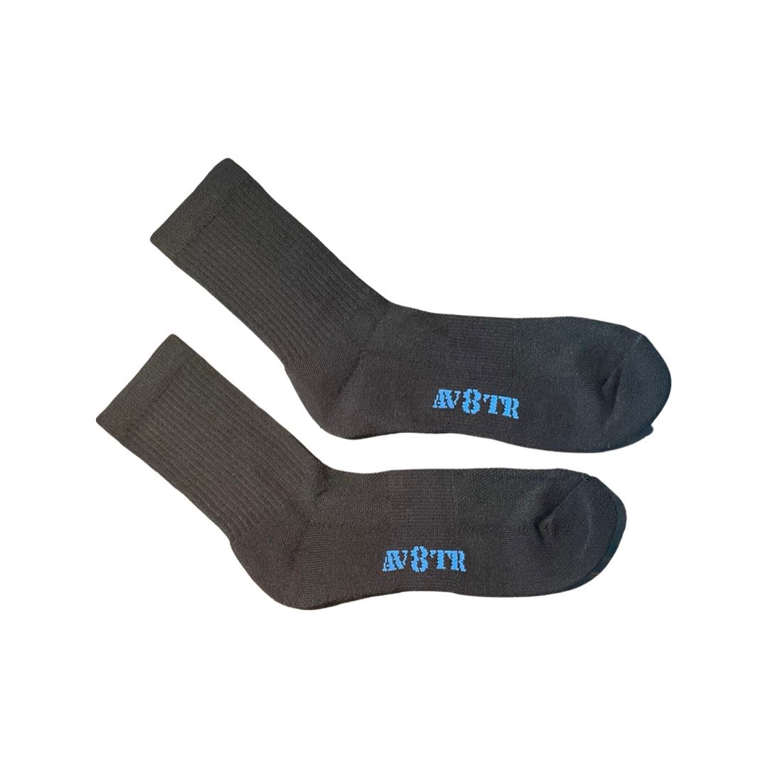 AV8TR Coolmax Crew Socks - SIZE 7-11 - BLUE LINE