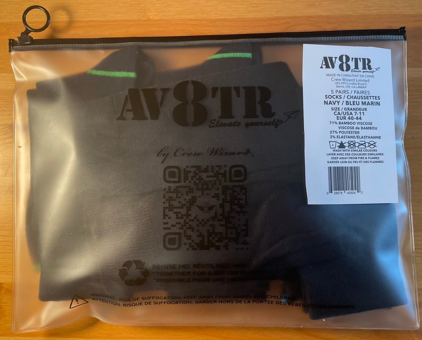 AV8TR BAMBOO Dress socks, SIZE 7-11, GREEN LINE