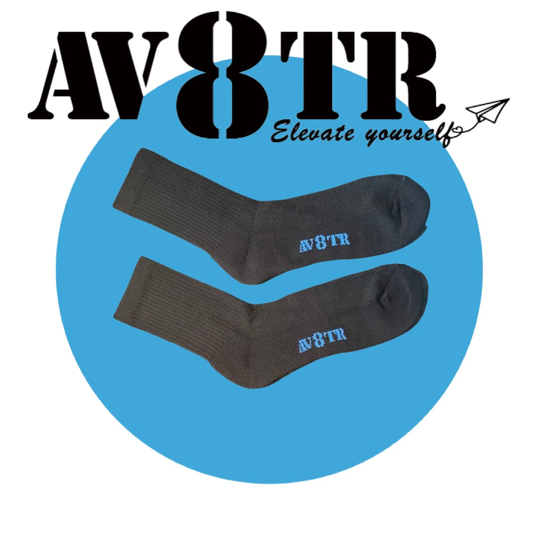 AV8TR Coolmax Crew Socks - SIZE 7-11 - BLUE LINE