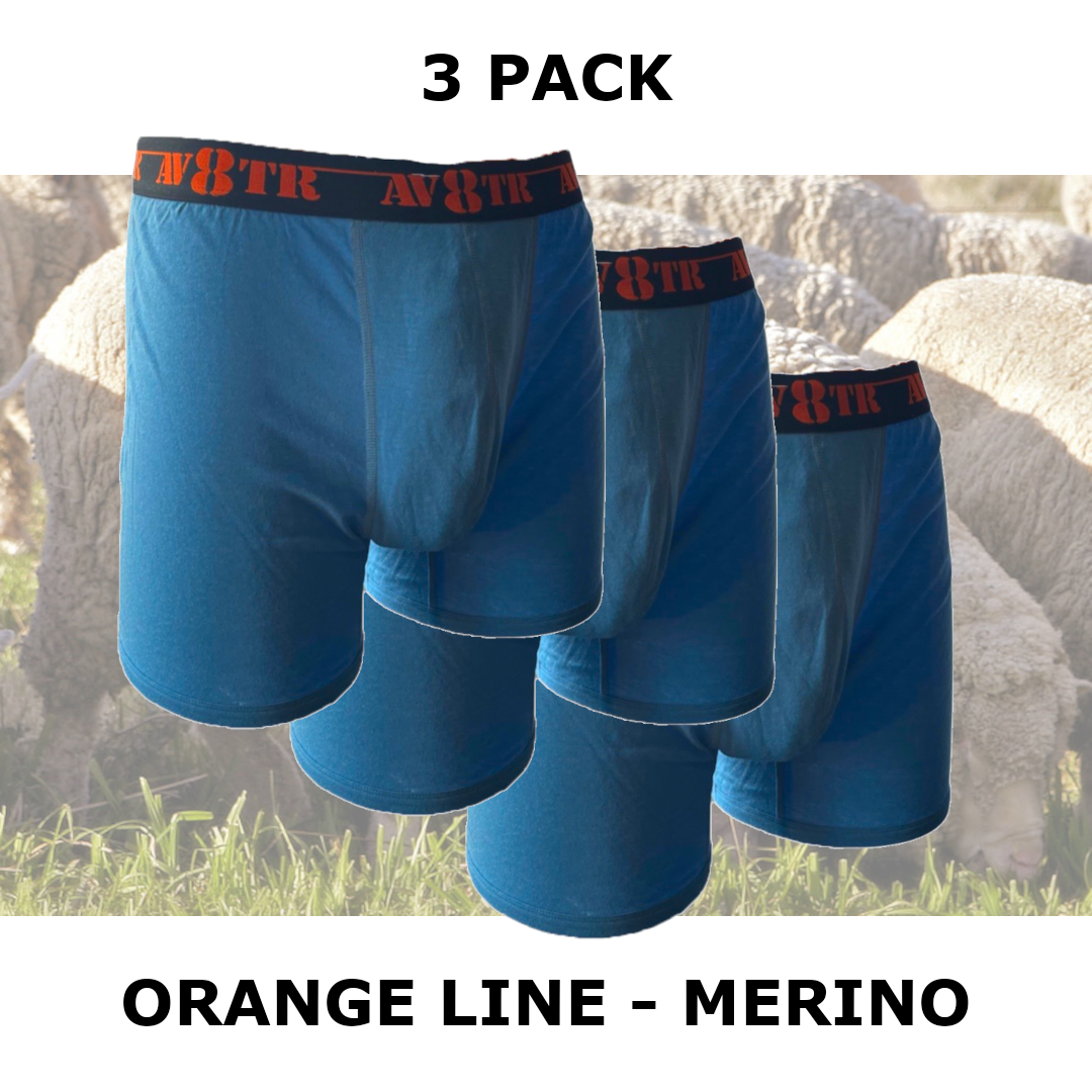 AV8TR MODAL/MERINO men’s boxer briefs - ORANGE LINE