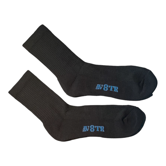 AV8TR Coolmax Crew Socks - SIZE 7-11 - BLUE LINE